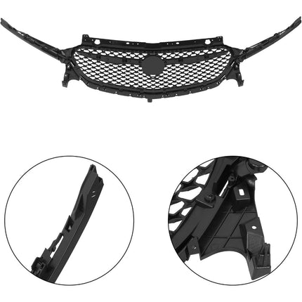 Findmall Glossy Black Honeycomb Front Bumper Radiator Grille Replacement for Enclave 2018-2021 84739634