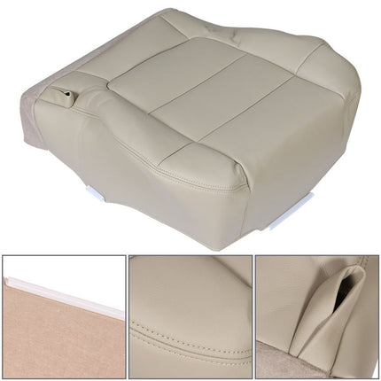 Findmall Driver Side Beige Leather Seat Cover Replacement for 2002 2003 2004 2005 2006 2007 F250 F350