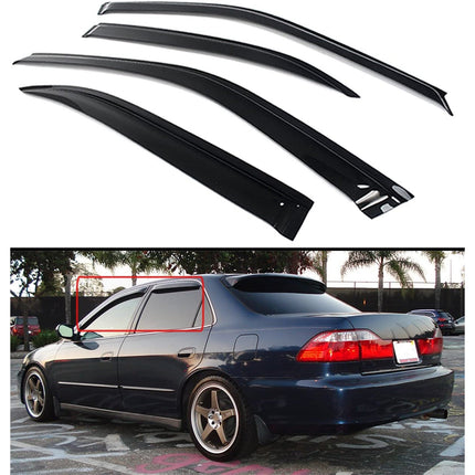 Findmall Window Visors Rain Guard Wind Vent Shade Deflector Replacement for 1998-2002 6TH Honda Accord 4 Door Sedan