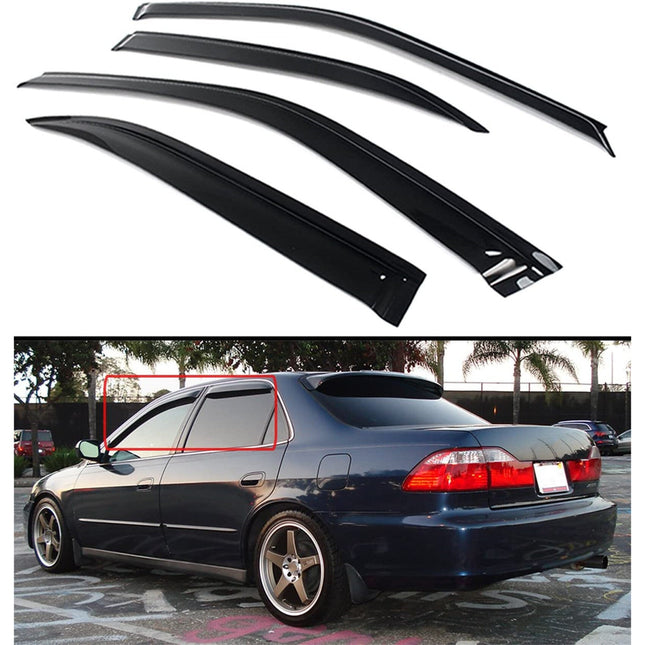 Findmall Window Visors Rain Guard Wind Vent Shade Deflector Replacement for 1998-2002 6TH Honda Accord 4 Door Sedan