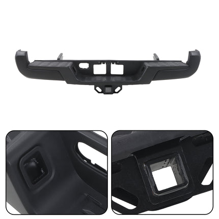 Findmall Black Rear Step Bumper for 2016-2023 Toyota Tacoma, TO1103128