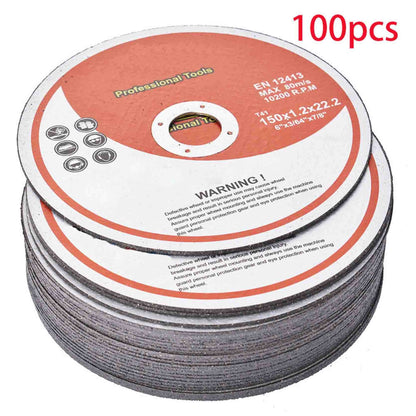 100 Pack 6"x.045"x7/8" Cut-Off Wheel - Metal & Stainless Steel Cutting Discs