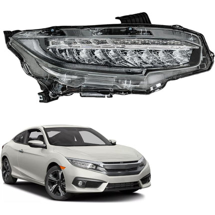 Findmall Headlight Assembly for 2016 Honda Civic Front Right Passenger Side, Replaces HO2503176