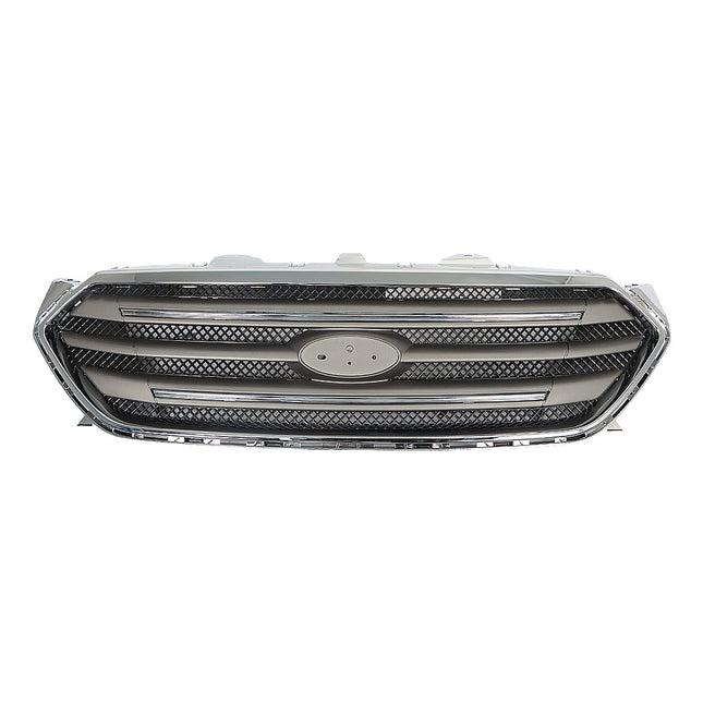 Findmall Chrome and Black Front Upper Bumper Grille Assembly Replacement for Taurus 2013-2019