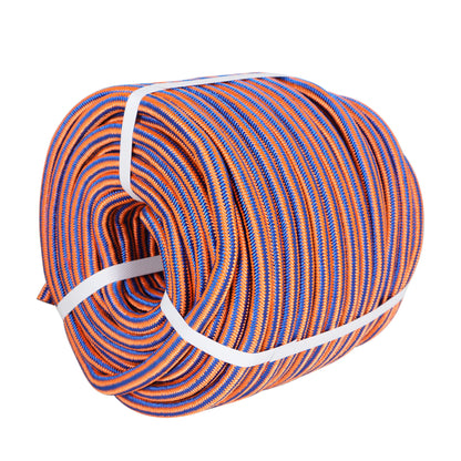 findmall 1/2 Inch 100 Feet 12 Strand Braided Rope Polyester Rigging Rope Tensile Strength 8000 Pounds Bull Rope Suitable for Camping Tree Working Swing Blue Orange