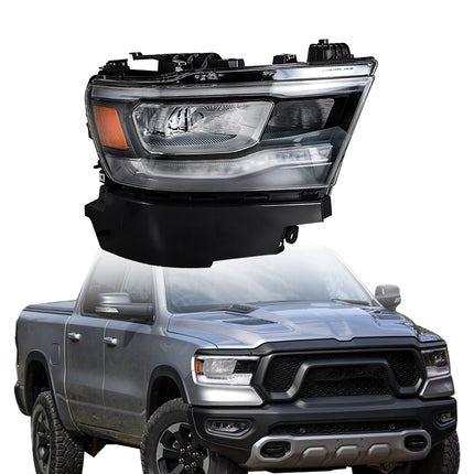 Findmall Headlight Assembly Replacement for Ram 1500 Left LH Headlamp
