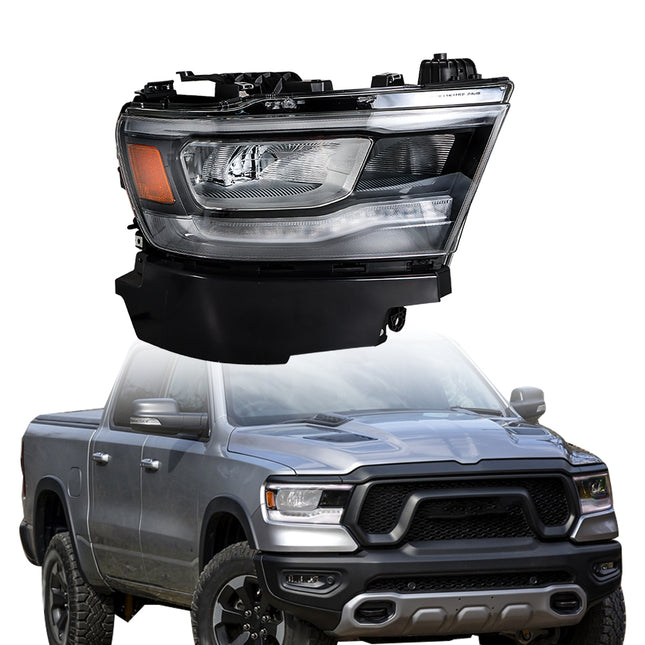 Findmall Headlight Assembly Replacement for Ram 1500 Left LH Headlamp
