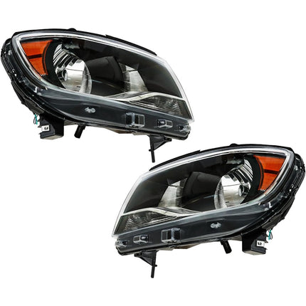 Findmall Driver Side and Passenger Side Headlights Assembly Halogen Replacement for Colorado 2015-2022 Housing Black Lamp LH RH 2PCS GM2503407 GM2502407