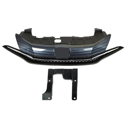 Findmall Front Upper Grille Assembly for 2014-2015 Honda Civic Coupe, Black with Chrome Trim