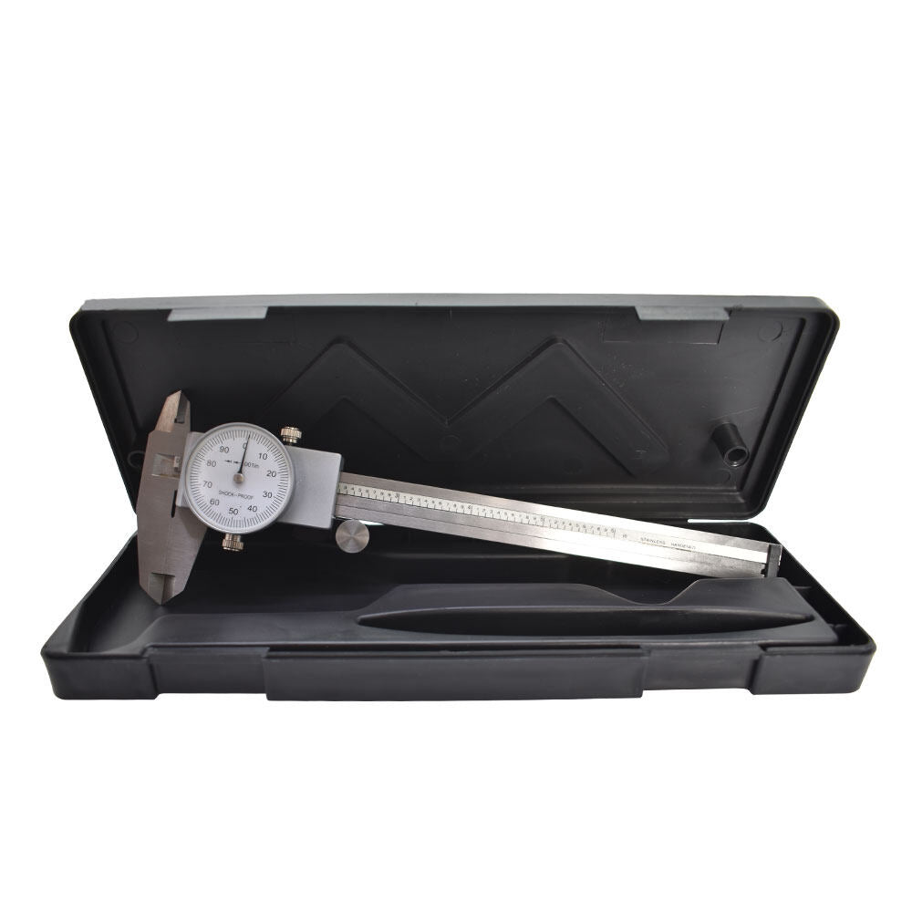 findmall 6 "Standard Carbon Steel Shock-Proof Dial Caliper Accuracy Is 0.001" Caliper