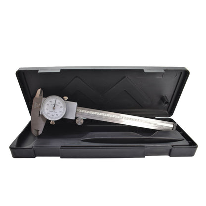 findmall 6" Dial Caliper 0.001 Stainless Steel Shockproof 4-Way Measurement with Plastic Case