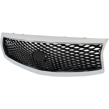 Findmall Front Upper Mesh Grille for 2015-2019 Infiniti Q70 Q70L, Chrome, Without Camera Hole