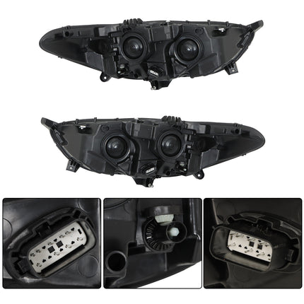Findmall Headlight Assemblies for 2013–2016 Ford Fusion Front Left and Right, Replaces DS7Z-13008-A and DS7Z-13008-B