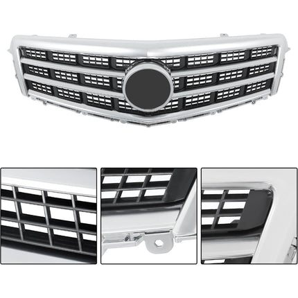 Findmall 2-Piece Front Upper Grille and Lower Grille Trim Molding Kit Replacement for ATS 2013-2014