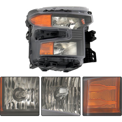 Findmall Passenger Side Headlights Assembly Halogen Replacement for Silverado 1500 2022-2024 Housing Black Lamp RH 1PC 85543204