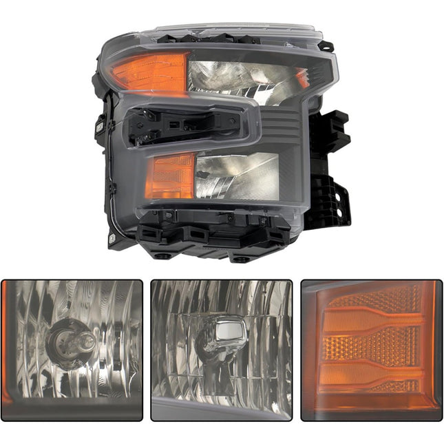 Findmall Passenger Side Headlights Assembly Halogen Replacement for Silverado 1500 2022-2024 Housing Black Lamp RH 1PC 85543204