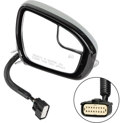 Findmall Side Mirror Assembly for 2015-2017 Fusion, Passenger Side, 11-Pin