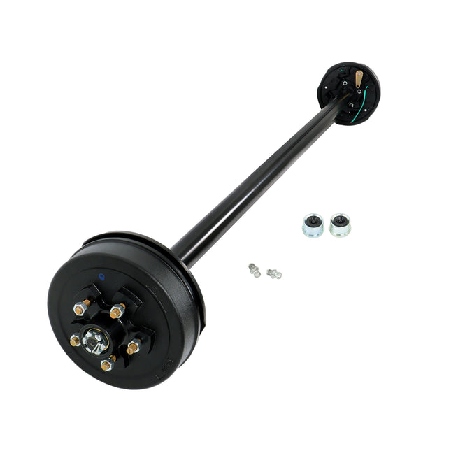 Findmall 3,500 lb Trailer Axle with Electric Brakes, 5 on 4.5 in, 89 in Hub Face, 74 in Spring Center