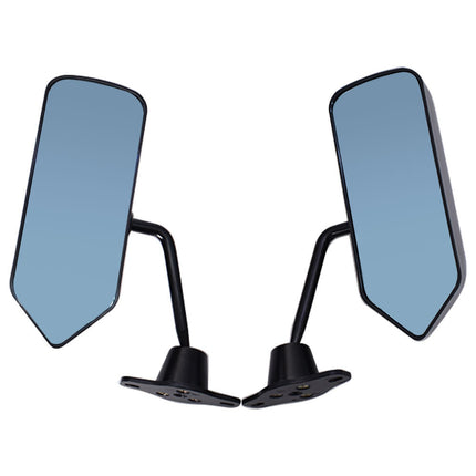 Findmall 2PCS Side Rearview Wing Mirrors F1 Style Universal Racing Glass Black