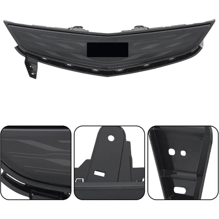 Findmall 2-Piece Glossy Black Front Upper and Lower Grille Molding Trim Set Replacement for Bolt EV 2017-2021 42576622 42729655