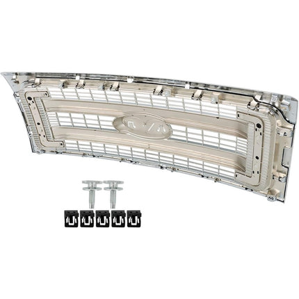 Findmall Bright Chrome Front Radiator Grille Replacement for F-150 2009-2014 DL3Z-8200-DACP