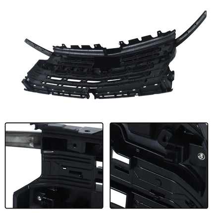 Findmall Glossy Black Front Upper Bumper Grille Replacement for Silverado 2022-2024
