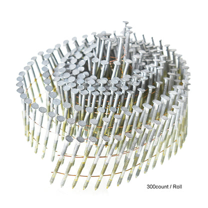 3600 Count Siding Nails 1-1/4 Inch by .092 Inch 15 Degree Ring Shank Hot-Dipped Galvanized Collated Wire Coil. Adapted to Gun Type CN55 or CN45.