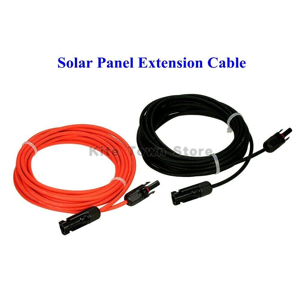 findmall 5FT Solar Panel Extension Cable 10AWG Red + Black Solar Panel Extension Cable Wire with Female and Male Connector Solar Connector