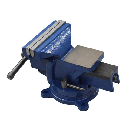 findmall 5" Bench Vise with Anvil 360° Swivel Locking Base Table Top Clamp Heavy Duty Vice Swivel Base Bench