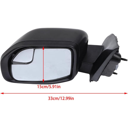 Findmall Driver Side Power Mirror with Wide-Angle Spotter Matte Black Electric 3-Pin Connector Textured