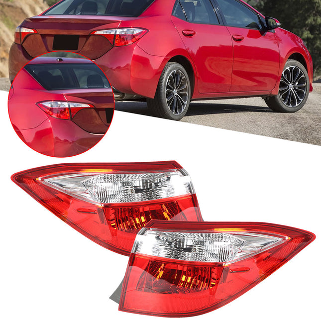 Findmall Outer Tail Light Assembly for 2014-2016 Toyota Corolla, Left, Right or Pair