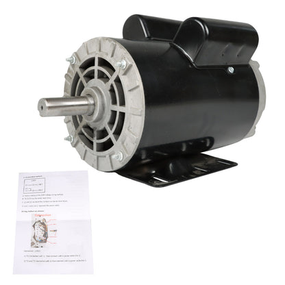 findmall Electric Motor 5HP 7/8''Shaft Compressor Duty 230V 1Phase 3450RPM 56 HZ