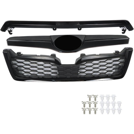 Findmall Front Upper Honeycomb Grille for 2014-2016 Subaru Forester, Gloss Black