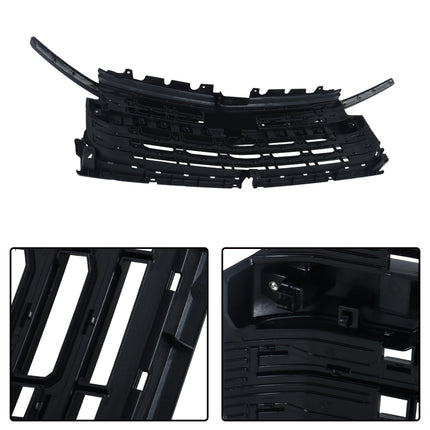 Findmall Glossy Black Front Upper Bumper Grille Replacement for Silverado 2022-2024