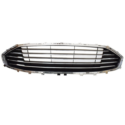 Findmall Black Front Bumper Grille with Chrome Horizontal Bars Replacement for Mondeo 2019-2020