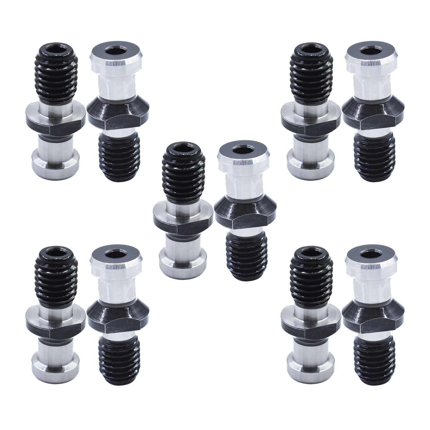 CAT40 75 Degree 747 Inch 10PCS Pull Stud Coolant Thru Retention Knob Replacement for DMG Mori Doosan