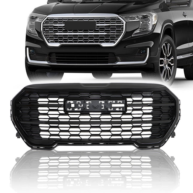 Findmall Glossy Black Front Upper Bumper Grille without Camera Hole Replacement for Terrain Denali 2022-2023 85590298