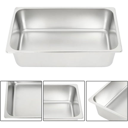 Findmall Stainless Steel Pan 6 Pack 6 Inch Deep | Full Size Pans for Steam Tables, Restaurants, Catering and Industrial Use