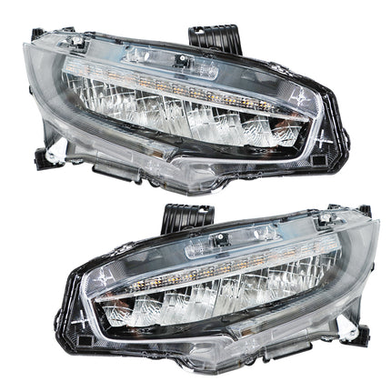 Findmall Headlight Assembly for 2016 Honda Civic Front Right Passenger Side, Replaces HO2503176