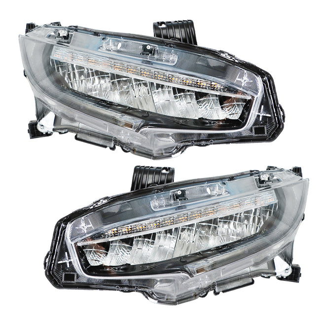 Findmall Headlight Assembly for 2016 Honda Civic Front Right Passenger Side, Replaces HO2503176