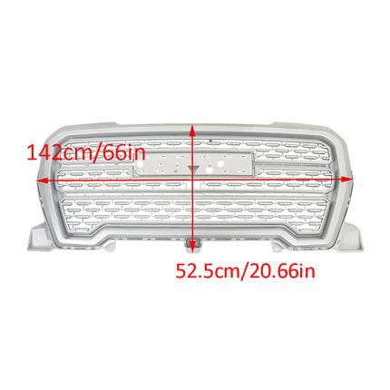 Findmall Front Upper Mesh Grille for 2019-2021 GMC Sierra 1500, Silver