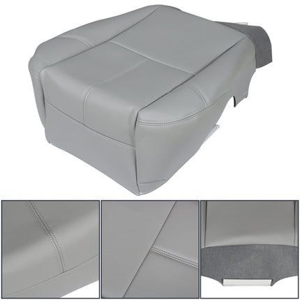Findmall Front Driver Side Bottom Seat Cover Gray Leatherette Replacement for 2007 2008 2009 2010 2011 2012 2013 2014 Silverado