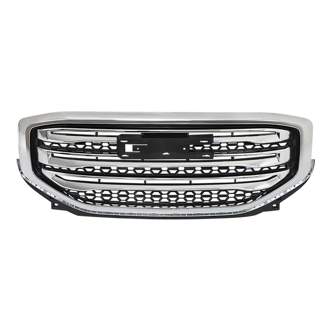 Findmall Black Front Upper Bumper Grille with Chrome Molding and Frame Replacement for Acadia 2017-2019 84431667