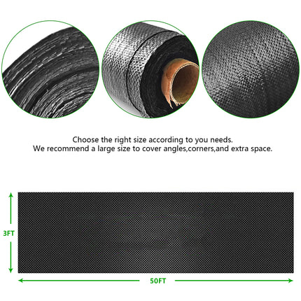 Findmall Woven Weed Barrier Fabric Roll – Heavy Duty Polypropylene Landscape Ground Cover for Garden, Greenhouse & Flower Beds