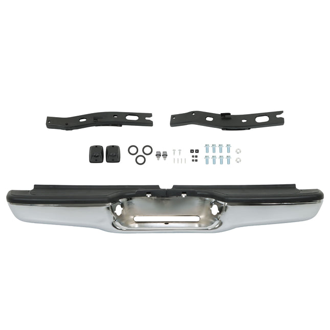 Findmall Black or Chrome Rear Step Bumper for 1995-2004 Toyota Tacoma