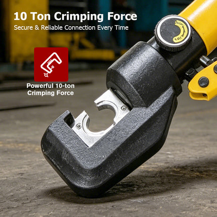 findmall 10 Ton Hydraulic Crimping Tool – Heavy Duty Wire & Battery Cable Lug Terminal Crimper