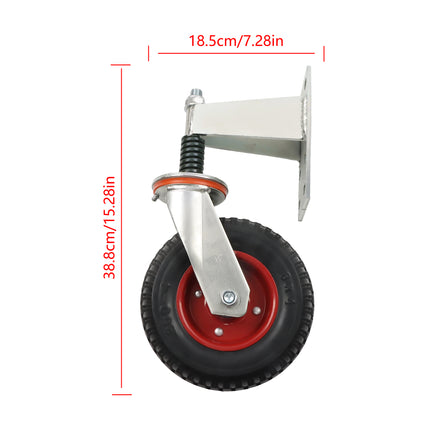 Findmall 1 Pack 8" Heavy Duty Spring Loaded Swivel Gate Wheel with 600 LBS Load Capacity, Metal & Wooden Gate Caster Wheel for Driveway Gates, Farm Fences & Yard Gates