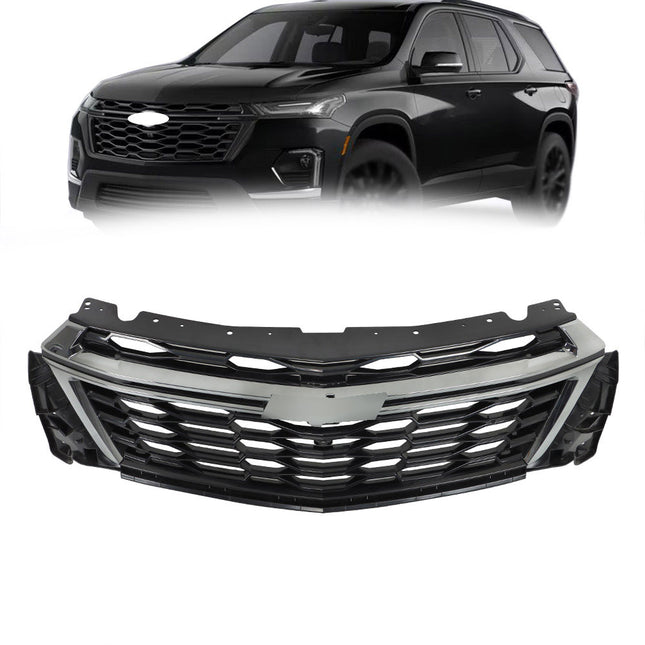 Findmall Black Honeycomb Front Bumper Grille Replacement for Traverse 2022-2023