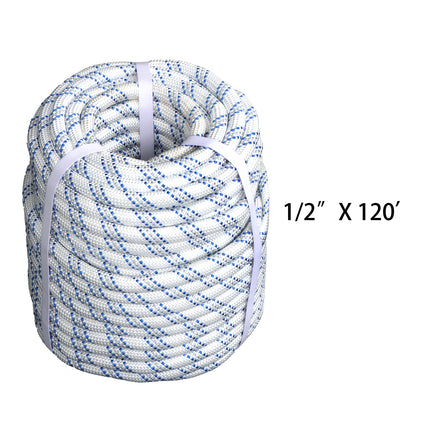Findmall 48-Strand Double Braided Polyester Rope, High Strength Arborist Rope for Tree Work, Camping & Outdoor Applications