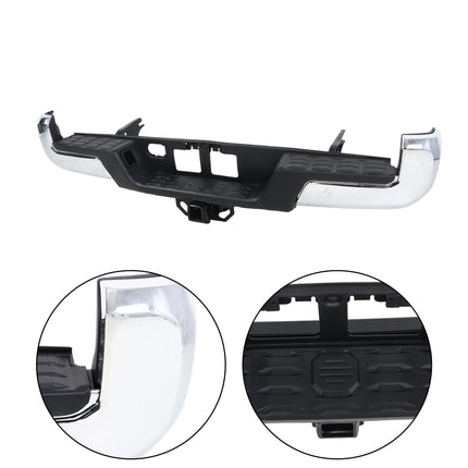 Findmall Chrome Rear Step Bumper for 2016-2023 Toyota Tacoma, TO1103129